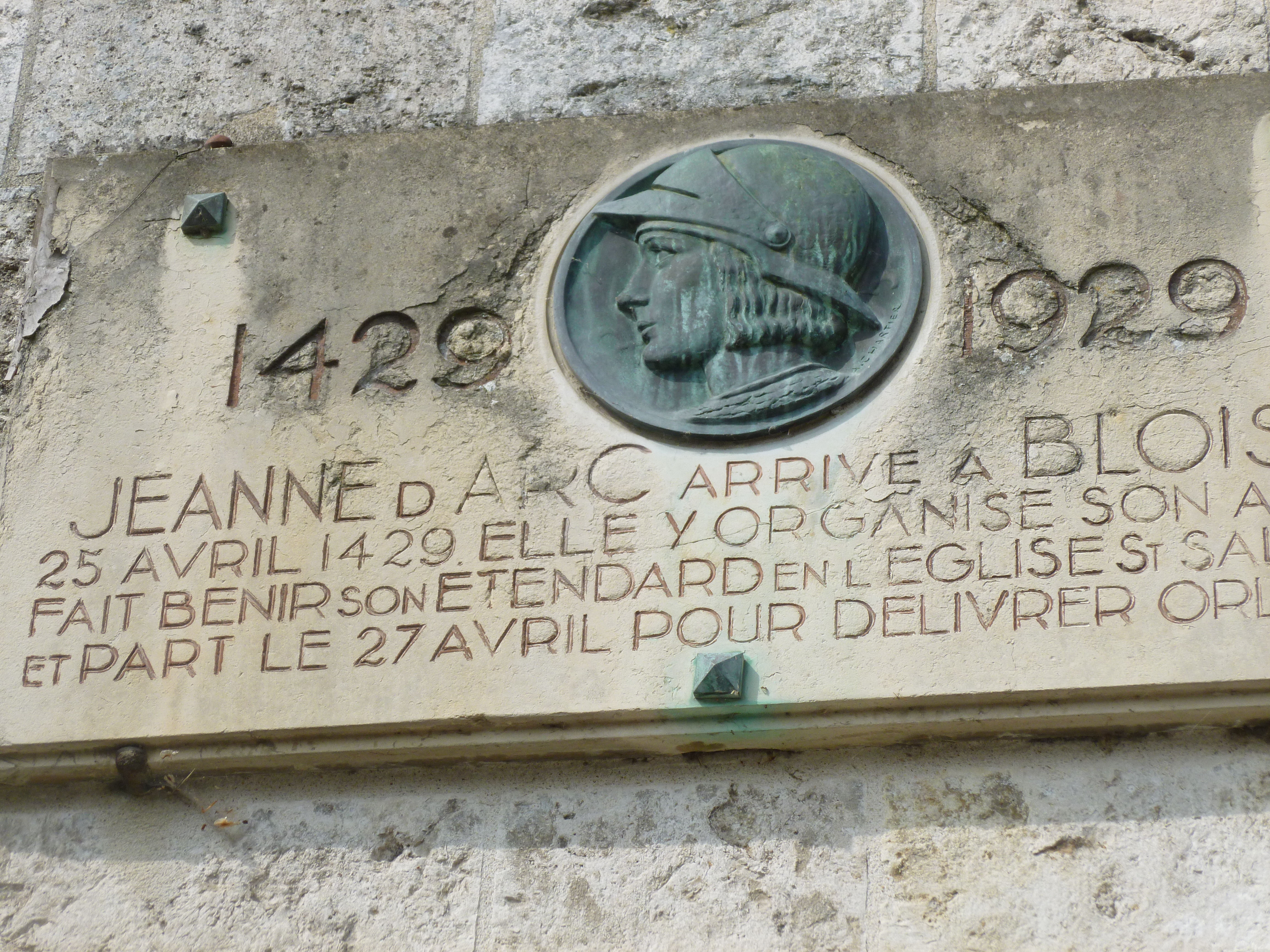 Jeanne D'Arc Plaque.